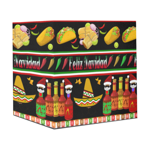 Feliz Navidad Ugly Sweater on Black Gift Wrapping Paper 58"x 23" (1 Roll)