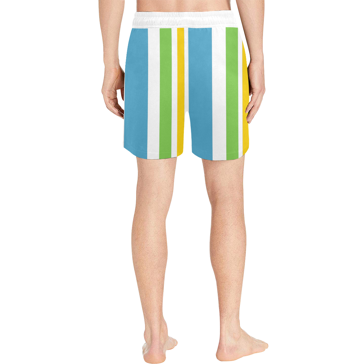 just stripes Men's Mid-Length Swim Shorts (Model L39)