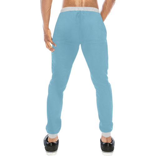 color baby blue Men's All Over Print Sweatpants (Model L11)