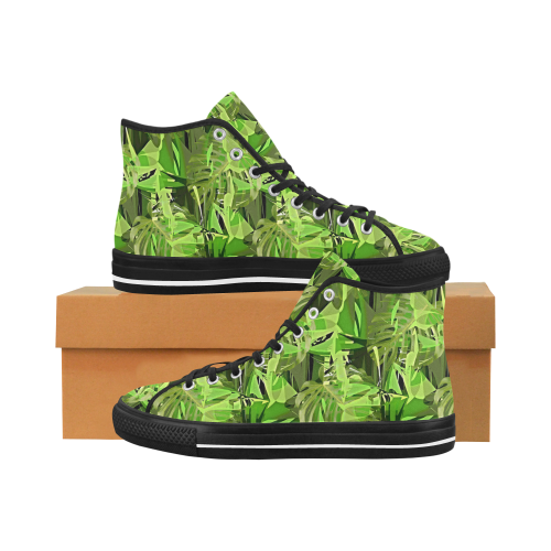 Tropical Jungle Leaves Camouflage Vancouver H Women's Canvas Shoes (1013-1)