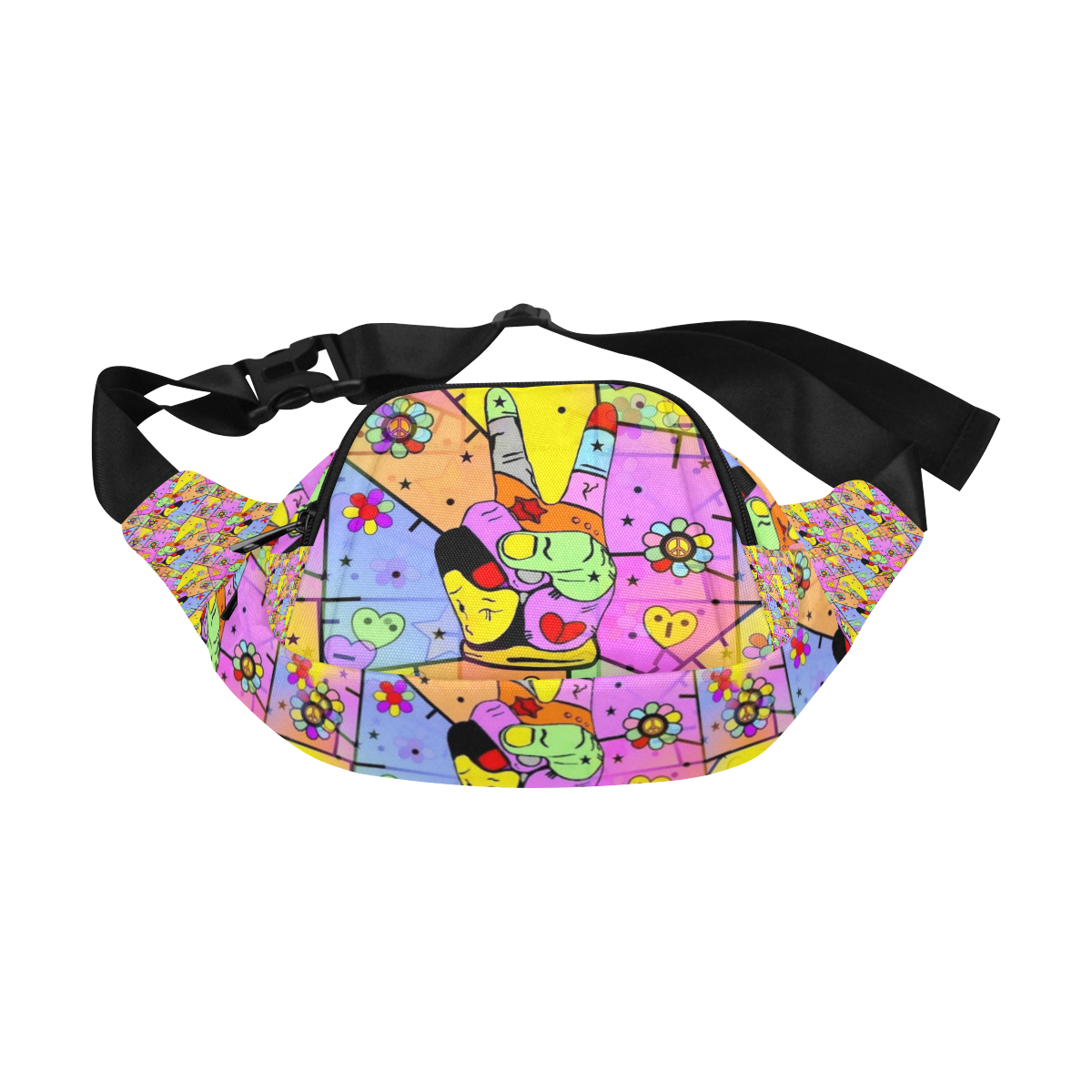 Peace Popart by Nico Bielow Fanny Pack/Small (Model 1677)