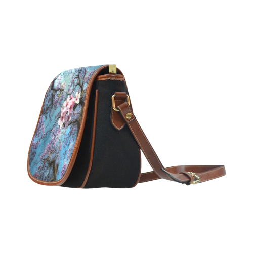 Cherry Blossoms Saddle Bag/Small (Model 1649)(Flap Customization)
