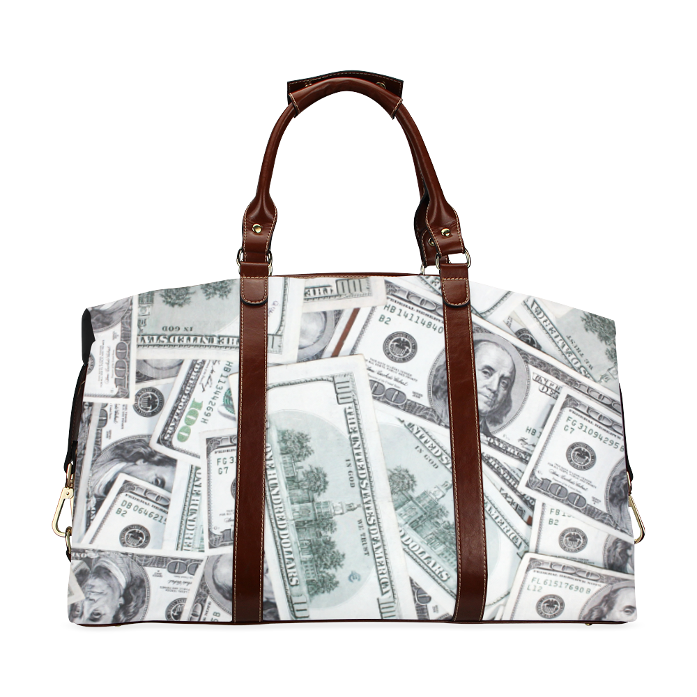 Cash Money / Hundred Dollar Bills Classic Travel Bag (Model 1643) Remake