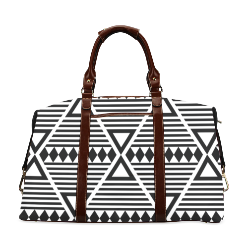 Black Aztec Tribal Classic Travel Bag (Model 1643) Remake