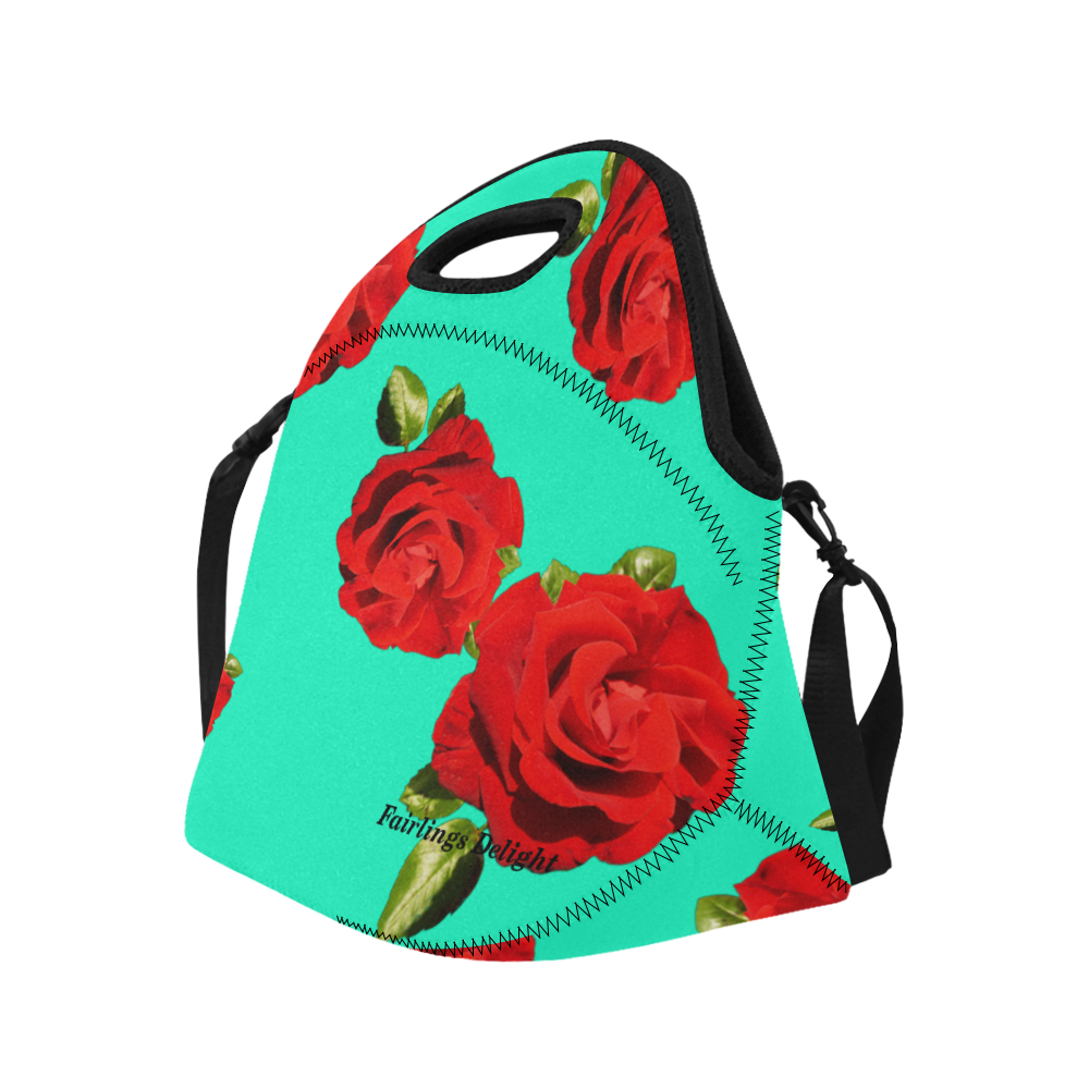 Fairlings Delight's Floral Luxury Collection- Red Rose Neoprene Lunch Bag/Large 53086a14 Neoprene Lunch Bag/Large (Model 1669)