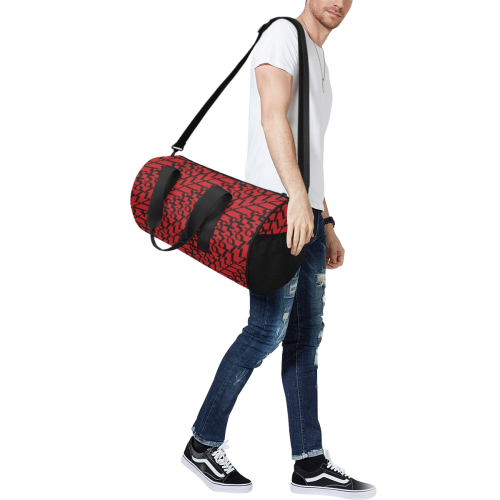 NUMBERS Collection 1234567 Black/ Red Duffle Bag (Model 1679)