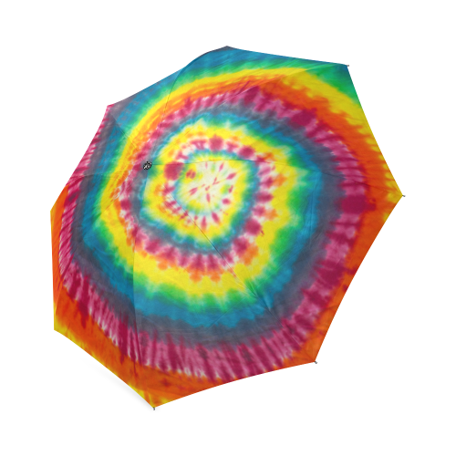 Tye Dyed rainbow Foldable Umbrella (Model U01)