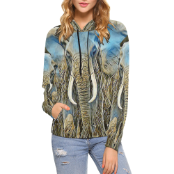 United We Stand3 All Over Print Hoodie for Women (USA Size) (Model H13)