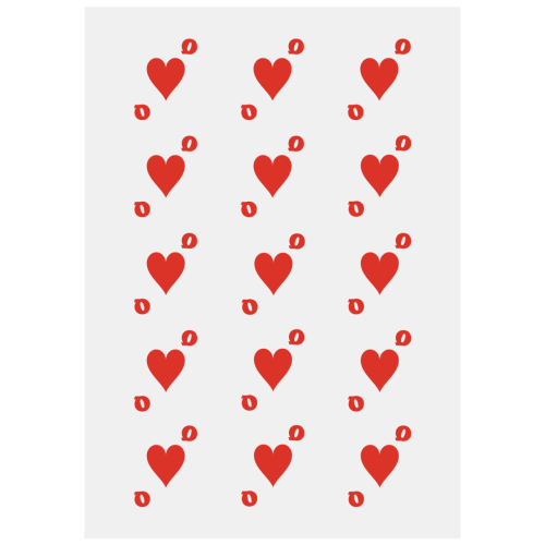 Playing Card Queen of Hearts Personalized Temporary Tattoo (15 Pieces)