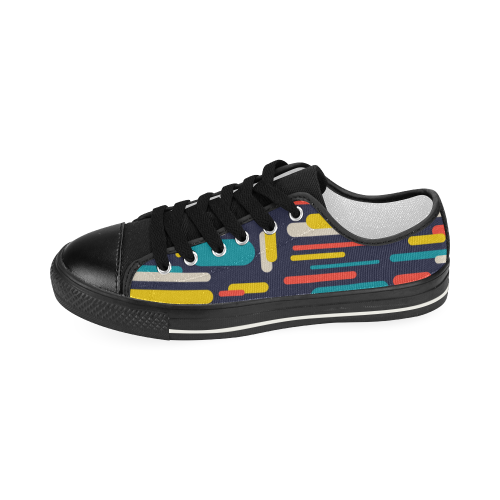 Colorful Rectangles Women's Classic Canvas Shoes (Model 018)