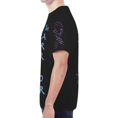mens warrior deep Purple New All Over Print T-shirt for Men (Model T45)