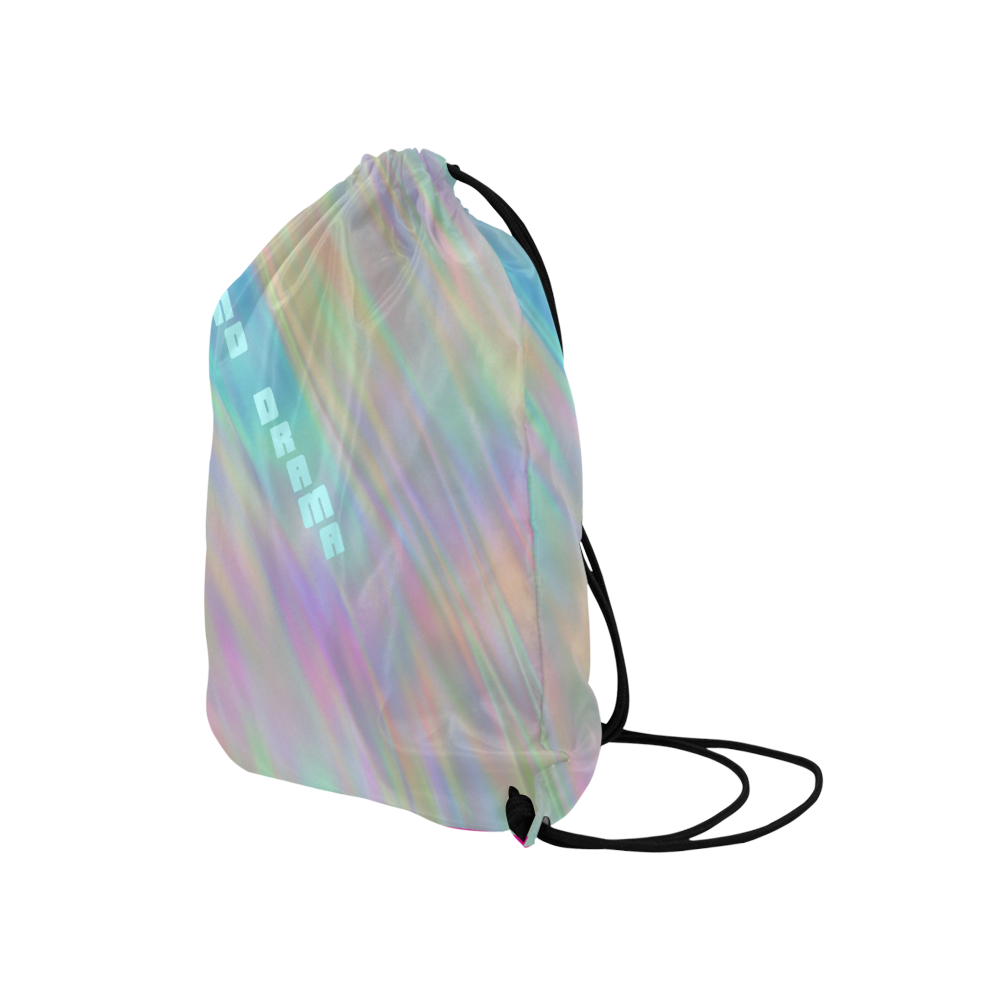 No drama cute iridescent drawstring bag Medium Drawstring Bag Model 1604 (Twin Sides) 13.8"(W) * 18.1"(H)