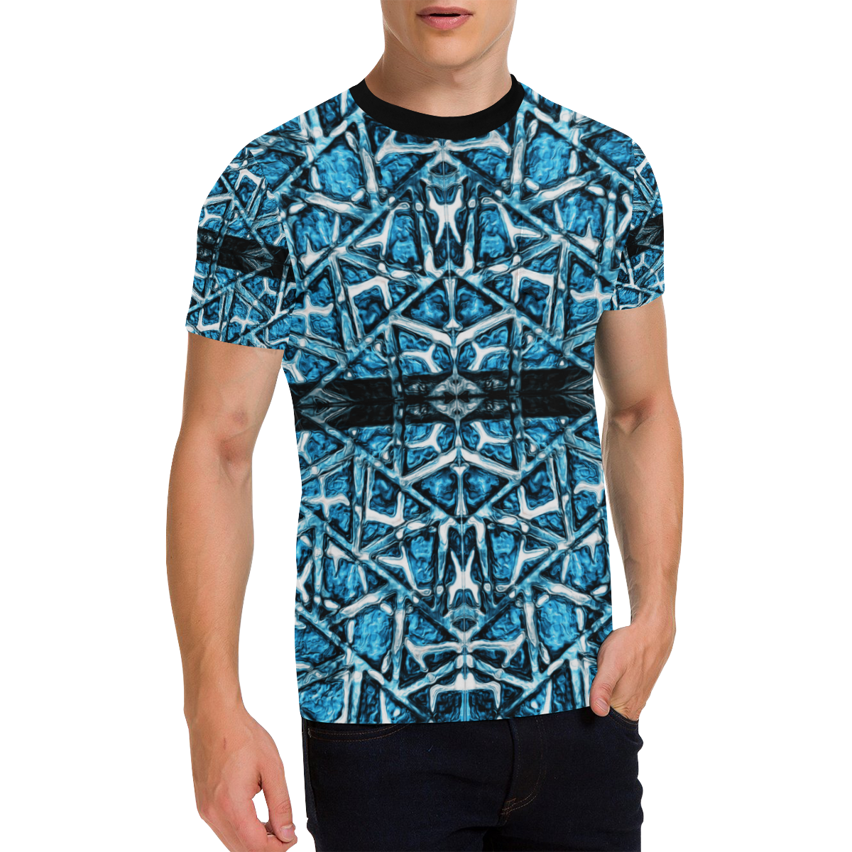 IKONIK Men's All Over Print T-Shirt with Chest Pocket (Model T56)