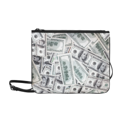 Cash Money / Hundred Dollar Bills Slim Clutch Bag (Model 1668)