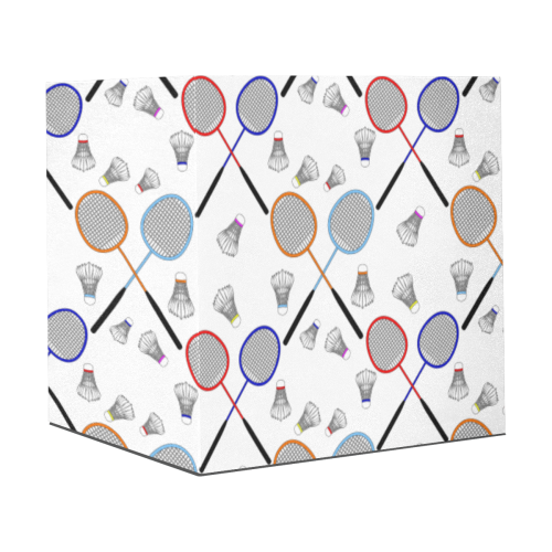 Badminton Rackets and Shuttlecocks Pattern Sports Gift Wrapping Paper 58"x 23" (2 Rolls)