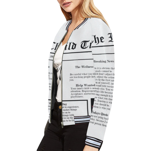 The inner child times All Over Print Bomber Jacket for Women (Model H21)
