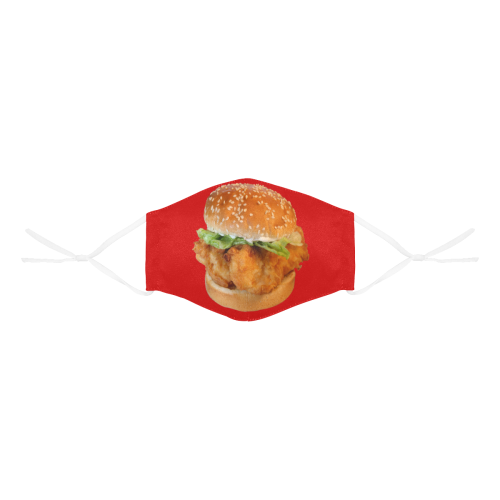CHICKEN SANDWICH 3D Mouth Mask with Drawstring (30 Filters Included) (Model M04) (Non-medical Products)
