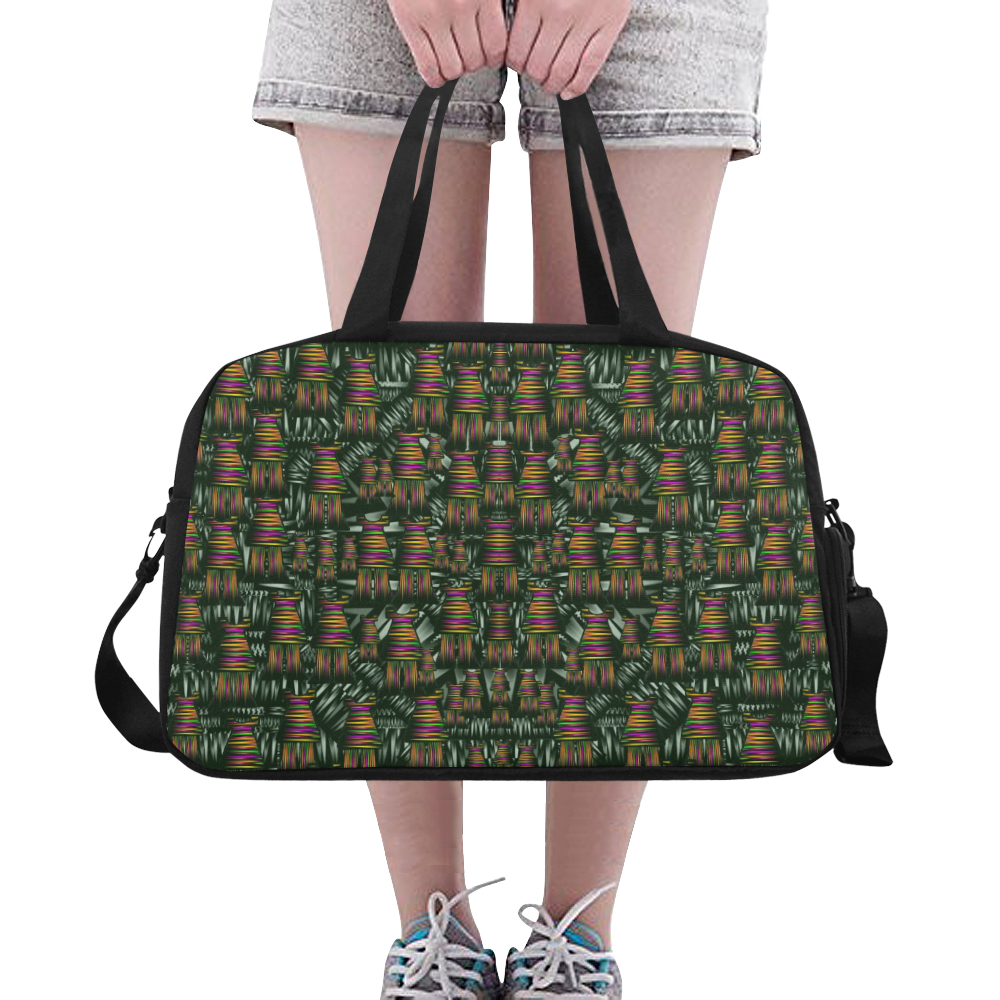 Love my leggings and top ornate pop art`s collage Fitness Handbag (Model 1671)