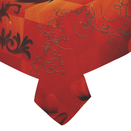 Tribal dragon  on vintage background Cotton Linen Tablecloth 52"x 70"