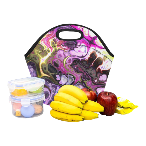 Colorful Marble Design Neoprene Lunch Bag/Small (Model 1669)