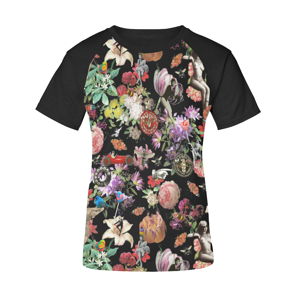 Garden Party Women's Raglan T-Shirt/Front Printing (Model T62)