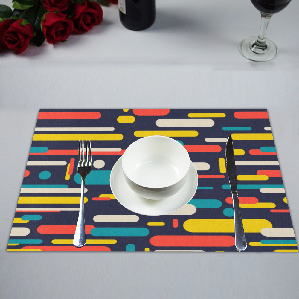 Colorful Rectangles Placemat 14’’ x 19’’ (Set of 6)