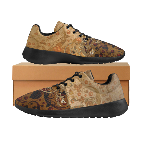 Wonderful decorative floral design Women's Athletic Shoes (Model 0200)