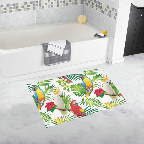 Parrot And Macaws In The Jungle Bath Rug 20''x 32''
