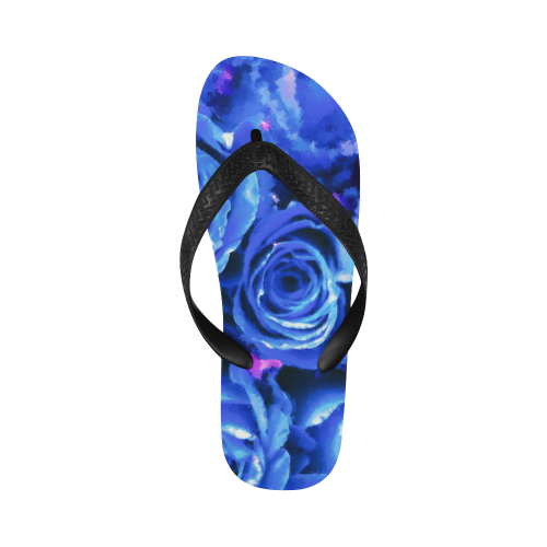 roses are blue Flip Flops for Men/Women (Model 040)