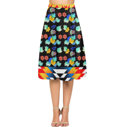 floral geo Aoede Crepe Skirt (Model D16)