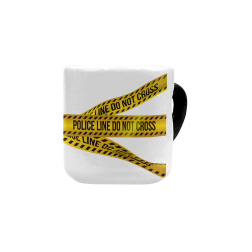 Police Barricade Crime Tape Heart-shaped Morphing Mug