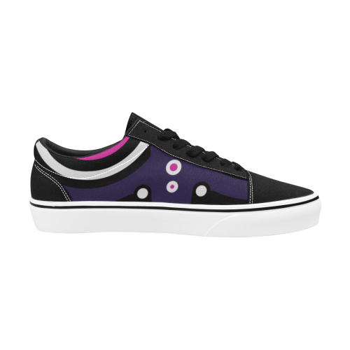 Pink Purple Tiki Tribal Men's Low Top Skateboarding Shoes (Model E001-2)