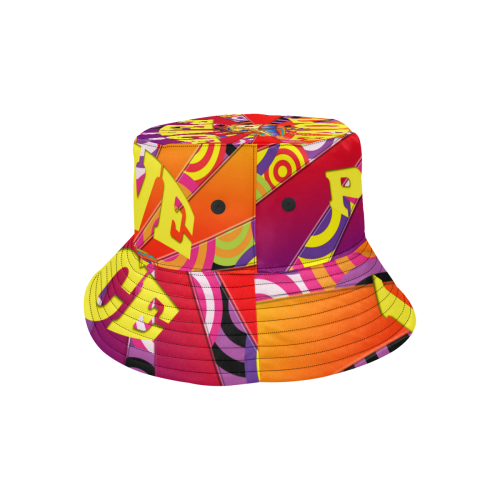 Boho Love and Peace All Over Print Bucket Hat