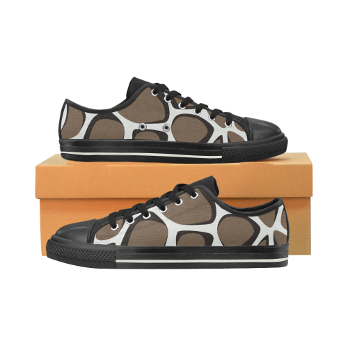 Giraffe Low Top Canvas Shoes for Kid (Model 018)