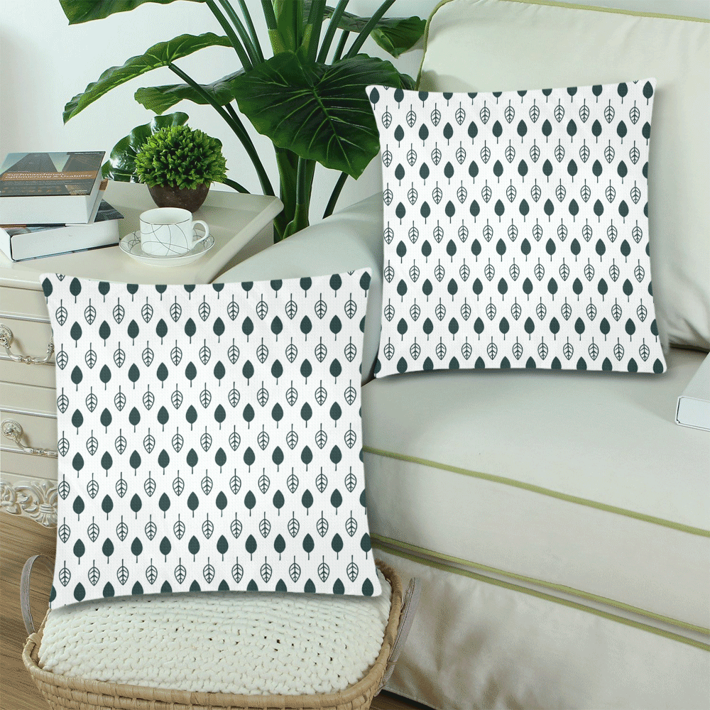12sw Custom Zippered Pillow Cases 18"x 18" (Twin Sides) (Set of 2)