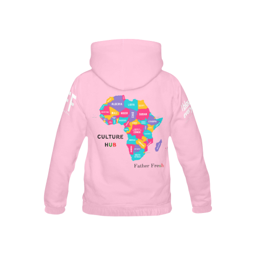 I blackout everyday Kids Pink All Over Print Hoodie for Kid (USA Size) (Model H13)