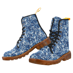 Digital Blue Camouflage Martin Boots For Women Model 1203H