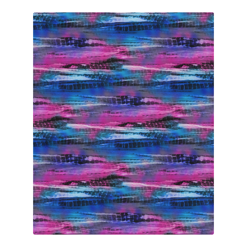 Blue and Pink Tie Dye 3-Piece Bedding Set