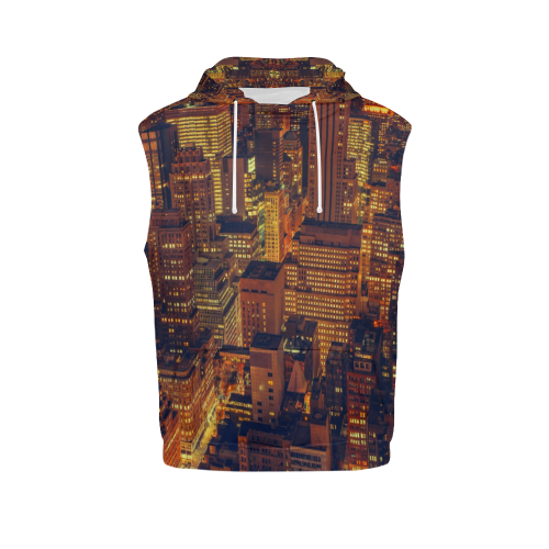 NYC LARGE All Over Print Sleeveless Hoodie for Men (Model H15)
