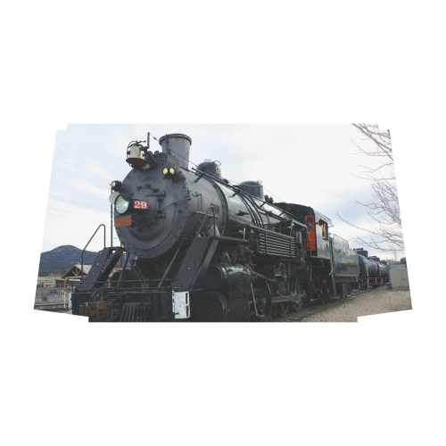 Railroad Vintage Steam Engine on Train Tracks Classic Travel Bag (Model 1643) Remake