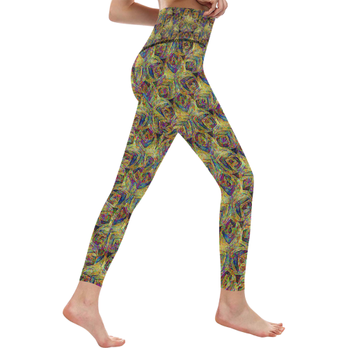 Rosebud4 Women's All Over Print High-Waisted Leggings (Model L36)