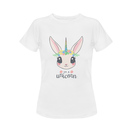rabbit unicorn t-shirt Women's T-Shirt in USA Size (Front Printing Only)