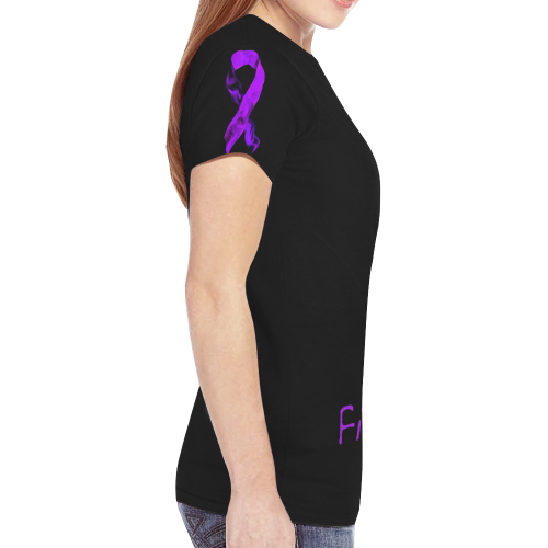 Fibromyalgia Ribbon New All Over Print T-shirt for Women (Model T45)