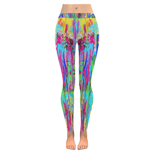 Dripping Women's Low Rise Leggings (Invisible Stitch) (Model L05)