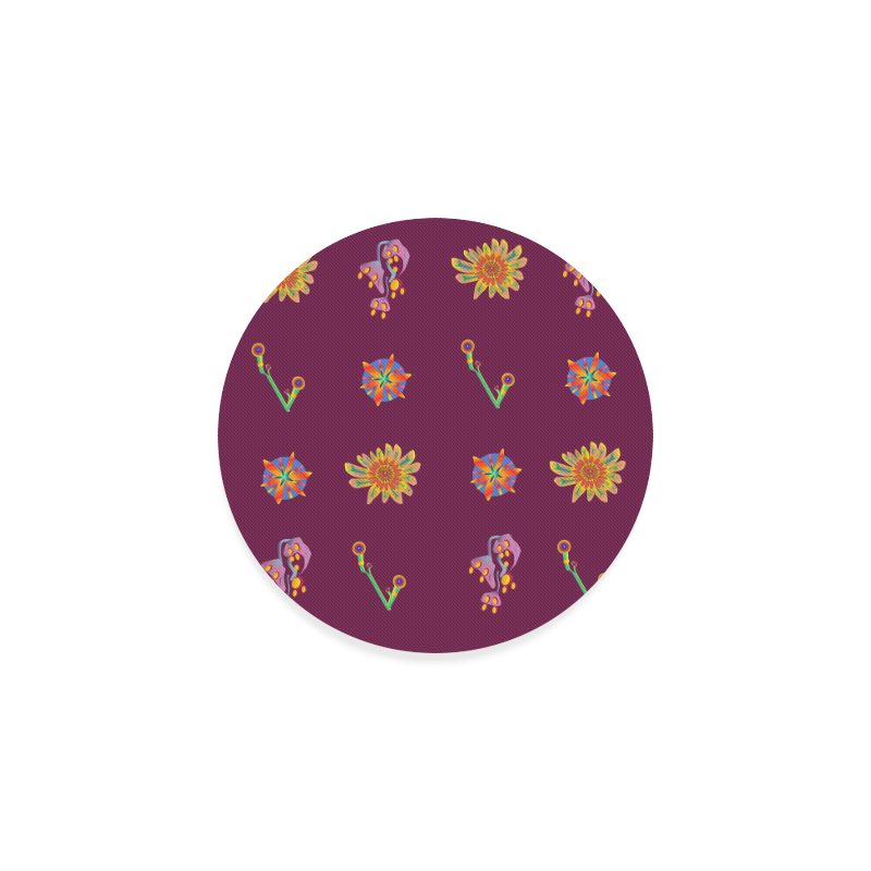 Super Tropical Floral 6 Round Coaster