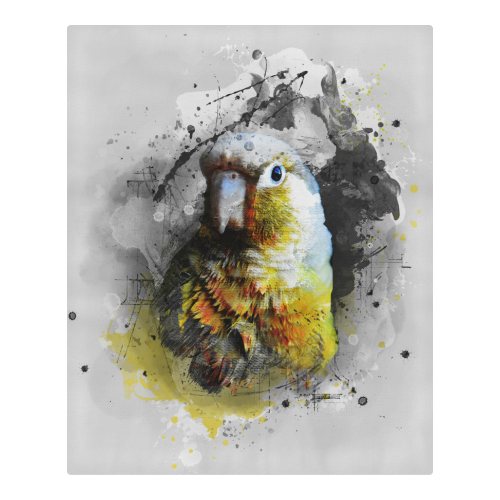bird parrot art #parrot #bird 3-Piece Bedding Set