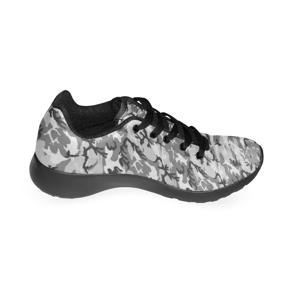 Woodland Urban City Black/Gray Camouflage Men's Running Shoes/Large Size (Model 020)