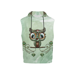 Cute little owl, diamonds All Over Print Sleeveless Hoodie for Kid (Model H15)