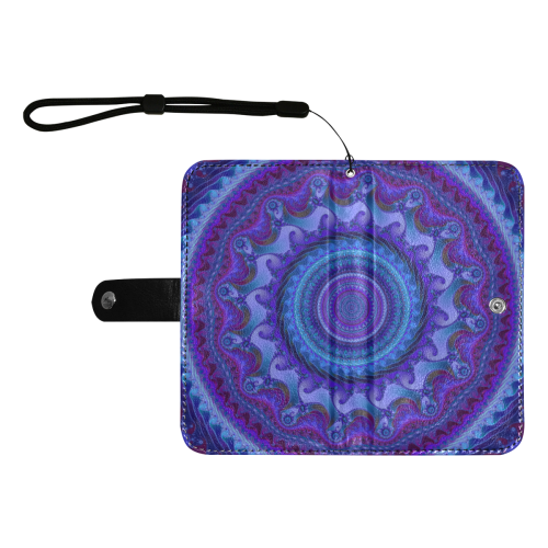 MANDALA PASSION OF LOVE Flip Leather Purse for Mobile Phone/Large (Model 1703)