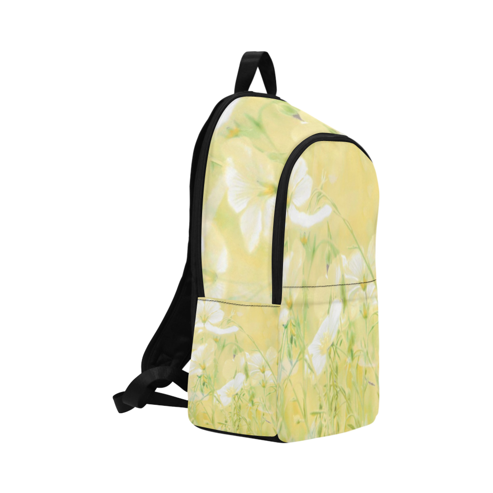 wildflowers yellow Fabric Backpack for Adult (Model 1659)
